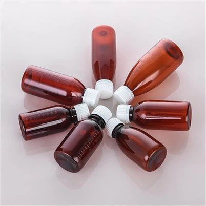 Botol Sirap Cecair Ubat Bujur Amber