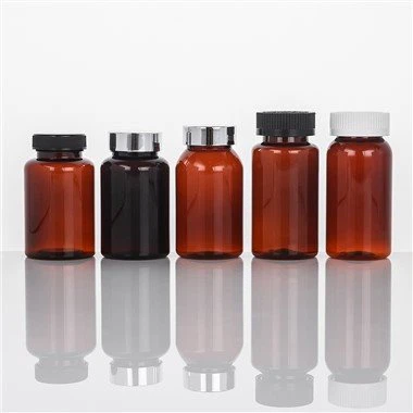 Botol Plastik Amber untuk Vitamin